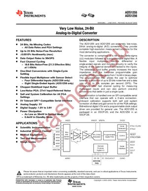 ADS1255IDBTG4 datasheet  